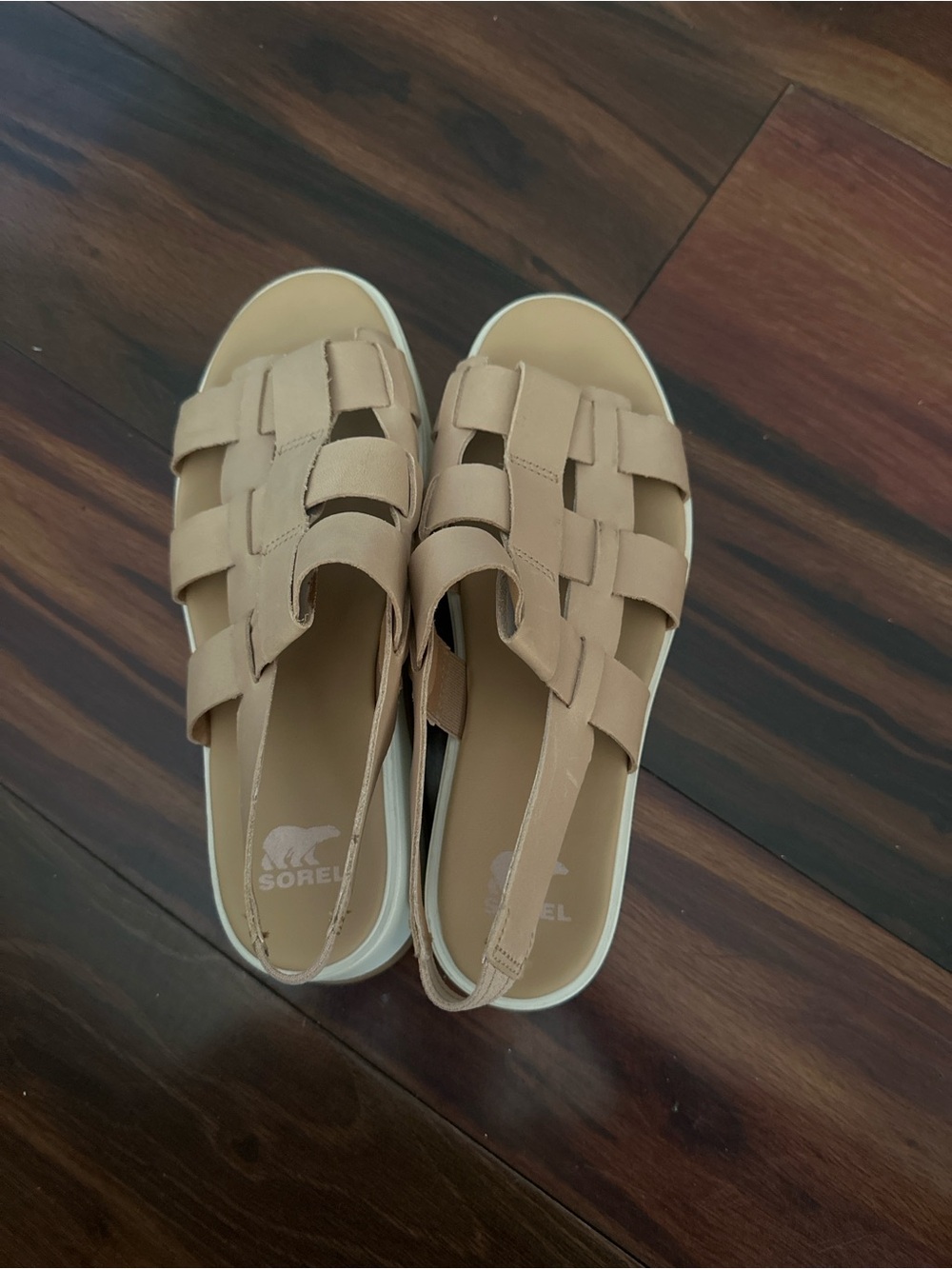 Sorel Women's Tan Woven Backstrap Sandals